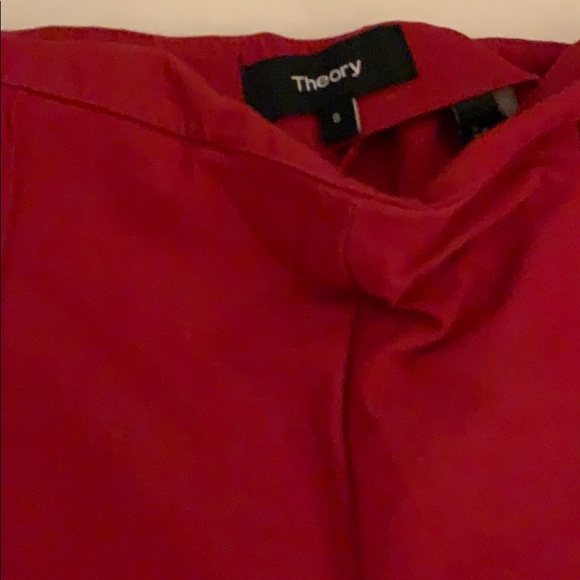 Theory red and green pants, straight pants - Picture 2 of 7